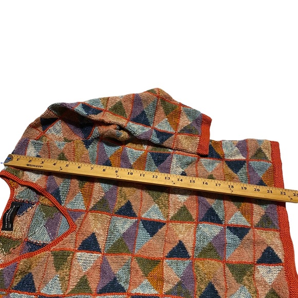 Peruvian Connection Kaffe Fassett Knit Sweater 3/4 Sleeve Pima Cotton Med - Picture 5 of 7